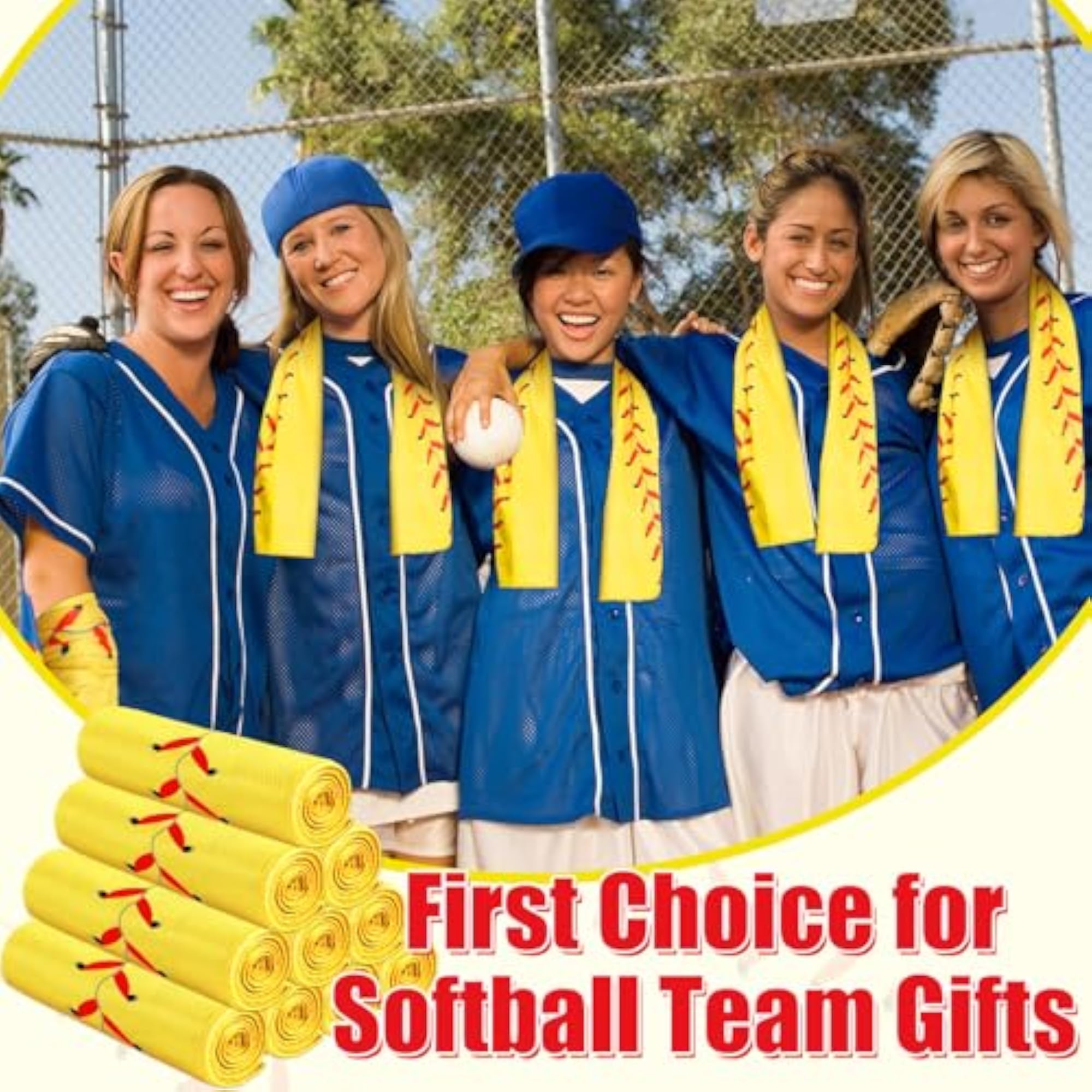 12 Pcs Softball Cooling Towels, Breathable Microfiber